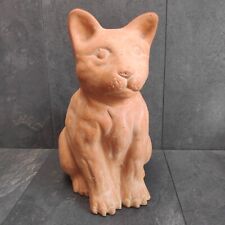 Terracotta Katze Sitzend Gartenfigur Deko Figur Ca. 5kg Schwer Ca. 30cm Groß