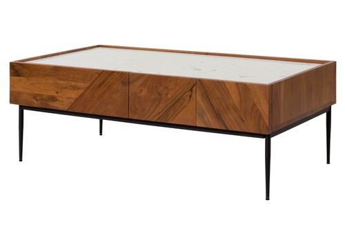 Couchtisch akazie 110x60x38 - akazie,
