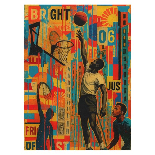Basketball urban pop art - basketball,