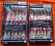 Kaffeebesteck Kaffee-Besteck Hartglanz vergoldet 20 Karat 12teilig Kuchengabeln