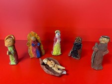 6 Stück Krippenfiguren Ton