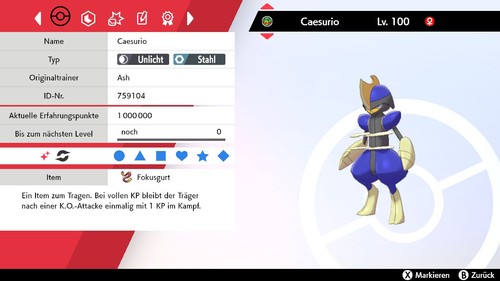 Shiny caesurio 6iv lvl - 100, |