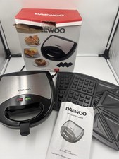 Daewoo 3-in-1 Sandwichmaker Toaster Waffeleisen Toast Grill Panini Antihaft SALE