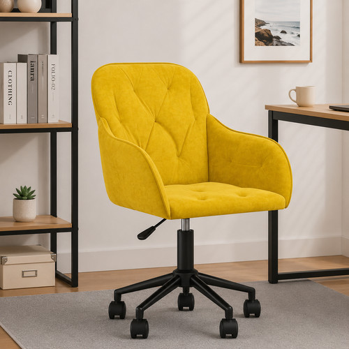 Bürostuhl samt gelb drehstuhl - bürostuhl,
