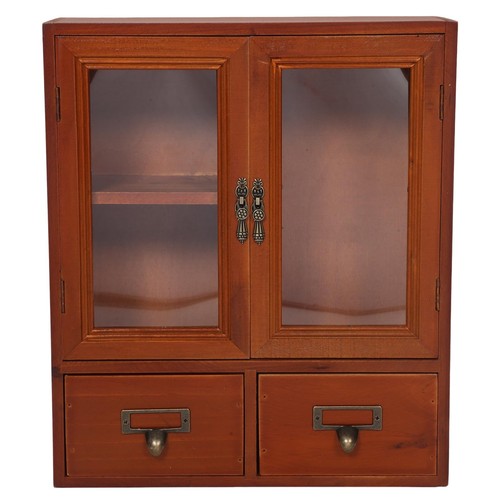 Vintage holz wandschrank mit - holz,