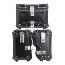 Motorrad TopCase Koffer Auspuffrohr Kofferträger 38L+36L+45L Aluminium Sattelbox