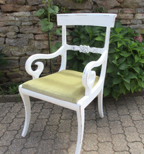 Vintage-Orig-antiker Shabby Schreibtisch-Sessel-Spätbiedermeier-Landhausmöbel