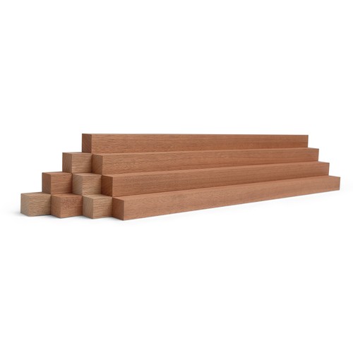 10er set holzleiste mahagoni - 10er-set,