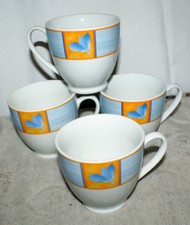 4 Tassen von Schloß Amalienburg, Porzellan, 6 cm Durchmesser