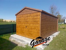 Blechgarage 3 x 5 m Holzoptik