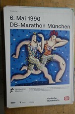 Plakat DB Marathon München 1990 Original DIN A1 Top!