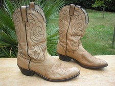 LAREDO Cowboystiefel, Westernstiefel, Gr. 45, Echtleder, antik beige, USA !