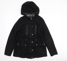 Schwarzer Parka Mantel Damen