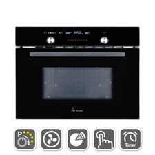 Einbau Mikrowelle 60cm 44L Grill Umluft Heißluft Pizzafunktion Automatik-Timer