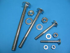 Schloßschrauben m. Muttern+Scheiben verzinkt DIN603 M5,M6,M8,M10,M12 Flachrund.