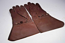 Stulpenhandschuhe aus Leder mit RbNr. aus Depotfund - Größe 10