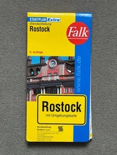 Falk Stadtplan Extra Rostock mit Umgebungskarte | 9. Auflage 2003 | SEHR GUT