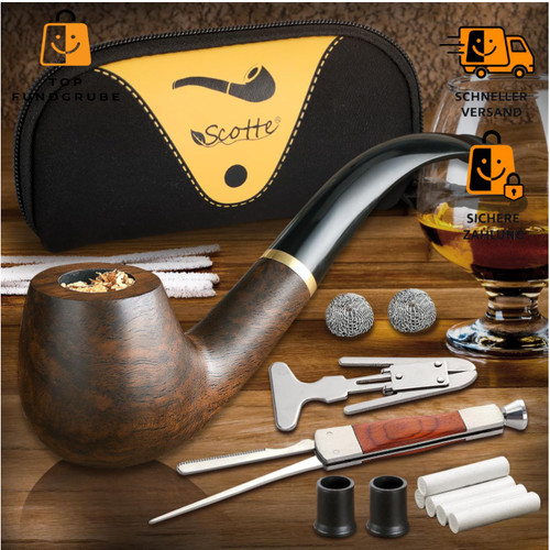 Tabakpfeife ebenholz 9mm - tabakpfeife,