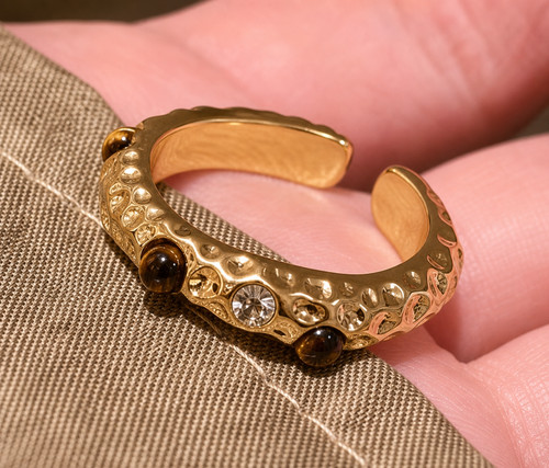 Verstellbarer ring goldfarben - ring,
