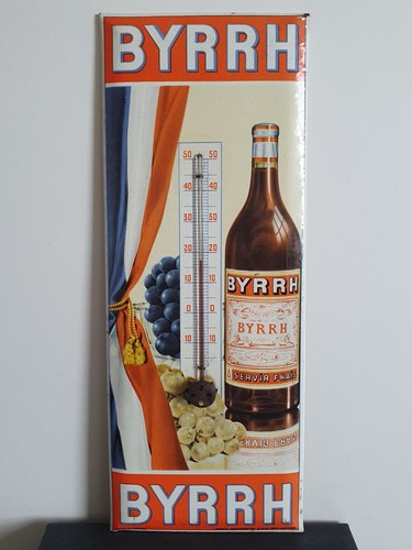 Altes blechschild byrrh mit - altes,