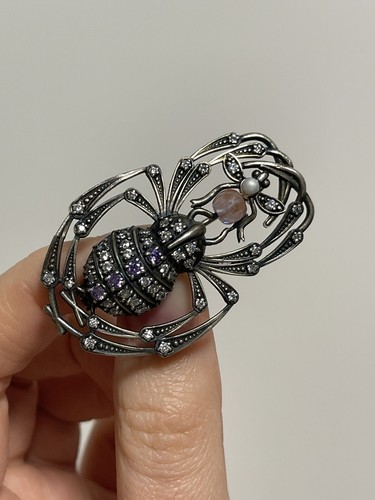 Antik stil silber brosche - antik,