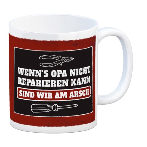 Kaffeebecher mit spruch - spruch:, wenn