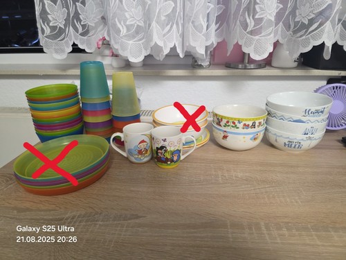 Geschirr gut erhalten
