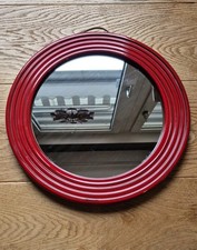 Wandspiegel rund keramik rot - rund,