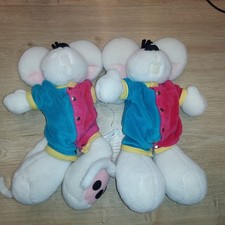 2 mal Diddl Maus - 33 cm - mit Blau/ Gelbem Pyjama- ohne Schnuller und Lätzchen