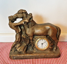 Standuhr, Mann mit Pferd, defekt