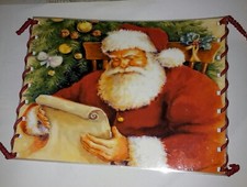 Windlicht aus Serviettentechnik  Weihnachtsmann