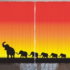Elefant Rustikale Gardine