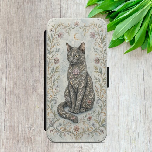 Schwarze katze flip case - katze, fÜr