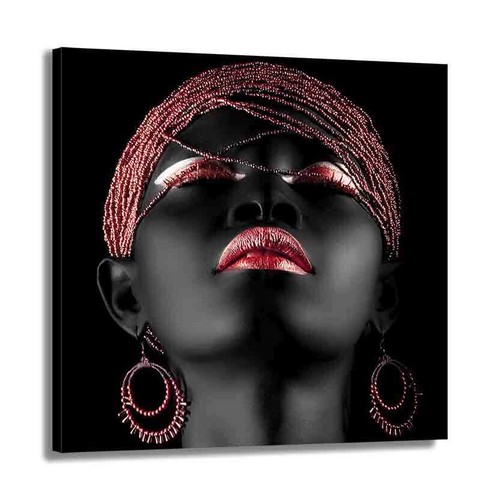 African women red - african, leinwandbild