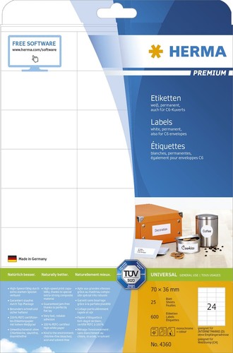 Herma 4360 etiketten - 4360,