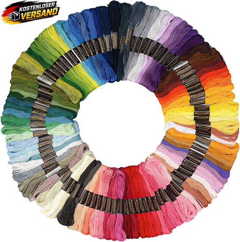 100 farben stickgarn set - farben, für