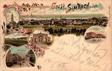 Litho gruss aus simbach - aus, rottal