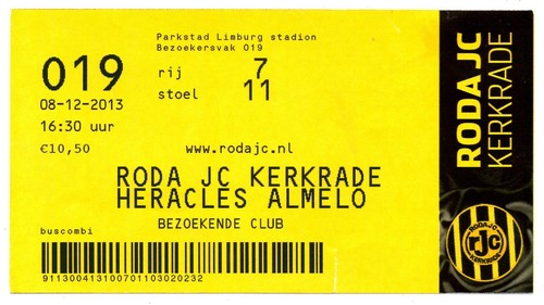 Ticket ned roda kerkrade - ticket,