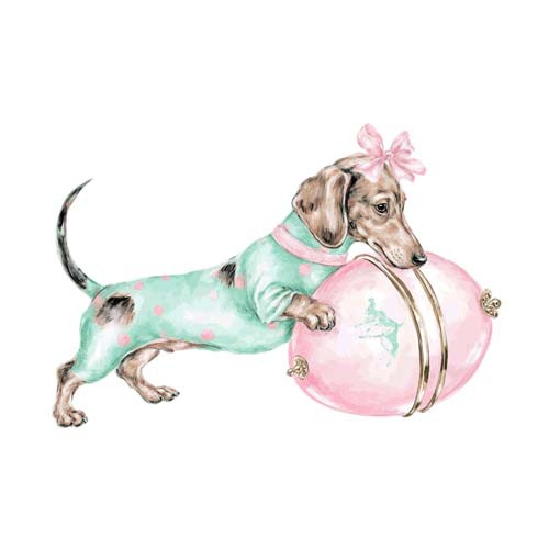 Bunte ostern welpe - bunte, hund