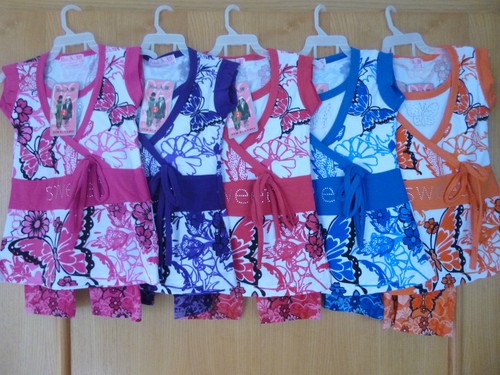 Mädchen set 2tlg longshirt - mädchen, 2tlg.
