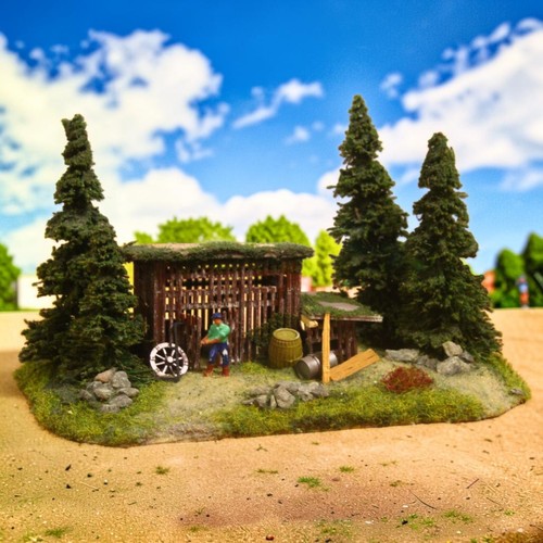 Spur diorama waldhütte - spur,