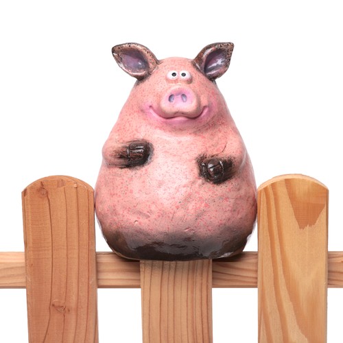 Zaunhocker dickes schwein pink - zaunhocker,