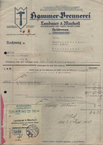 Heilbronn rechnung 1935 - rechnung,