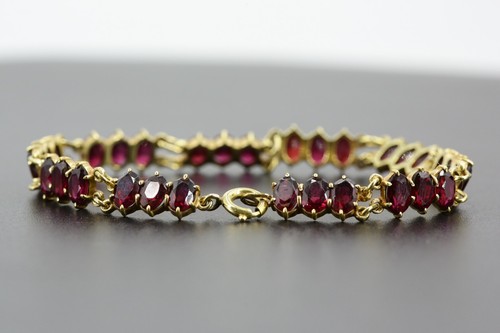 Granatschmuck armband normgold - granatschmuck,