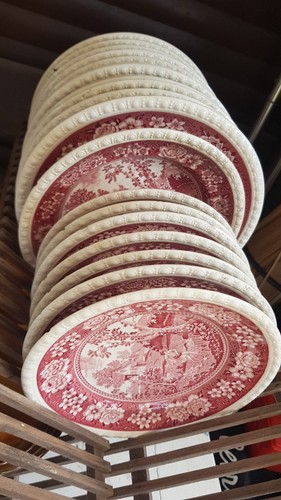 Altes rotes porzellan - rotes,