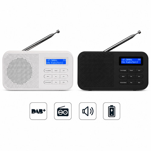 Tragbares radio mit akku dab - radio,