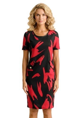 Alba moda kleid schwarz rot - kleid, schwarz-rot