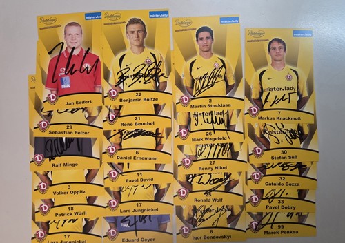 Dynamo dresden autogrammkarten - dynamo,
