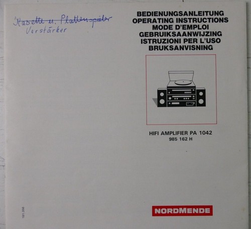 Nordmende hifi amplifier - hifi, 1042