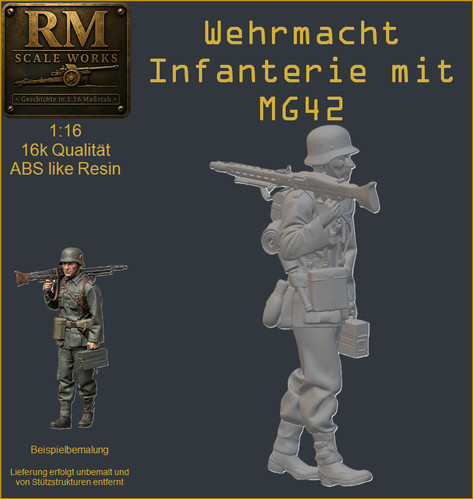 Ww2 wehrmacht figur - 1:16,